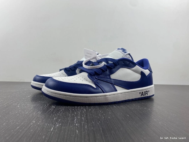 JORDAN CUSTOM SCOTT 1 AIR X X OFF-WHITE TRAVIS DM7890-101 0816